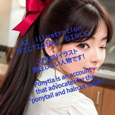 ポニティア【会えない人／断髪✂️ポニーテールフェチなAIイラスト使い】